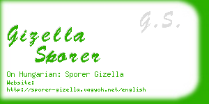 gizella sporer business card